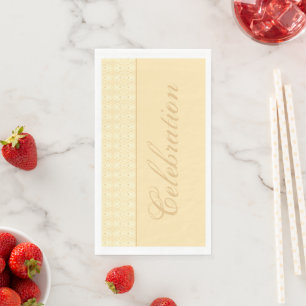 Elegantly Designed Cream Floral Napkin