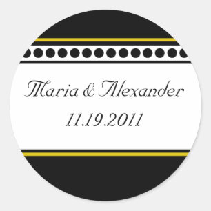 Elegantly Dotted Yellow Accent Seals / Stickers