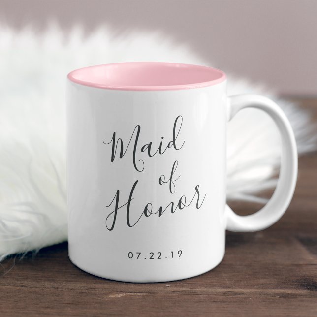 Elegantly Penned | Maid of Honor Two-Tone Coffee Mug (Creator Uploaded)