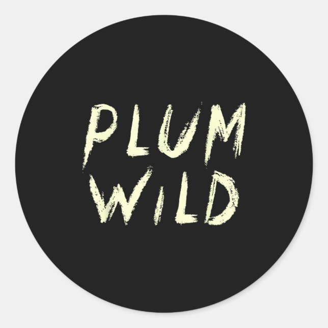 Elegantly Plum Wild Explorer Of Adventures  Classic Round Sticker (Front)