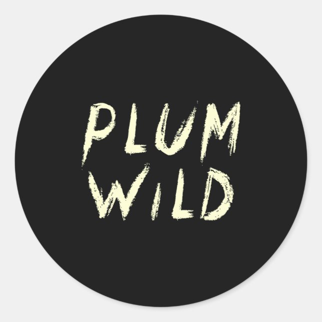 Elegantly Plum Wild Explorer Of Adventures Premium Classic Round Sticker (Front)