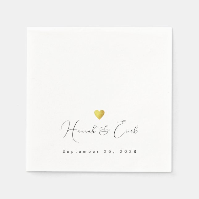 Elegantly Signed Wedding Napkin (Front)