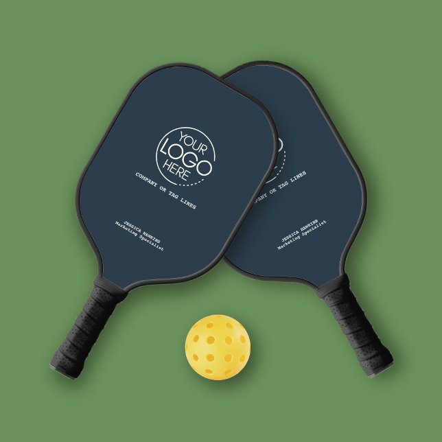 Elegantly Simple Logo Navy Blue Personal Pickleball Paddle (Creator Uploaded)