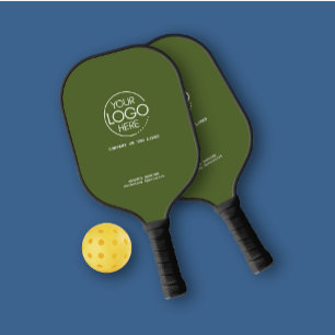 Elegantly Simple Logo Olive Green Personal Pickleball Paddle
