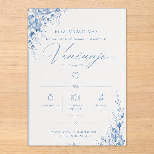 Elegantni dizajn pozivnice za venčanje acrylic invitations
