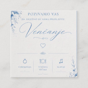 Elegantni dizajn pozivnice za venčanje enclosure card