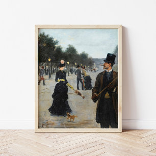 Élégants Wandering in Paris   Louis Abel-Truchet Poster