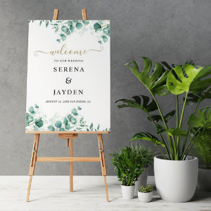 ELegen Eucalyptus Greenery Wedding Welcome Sign