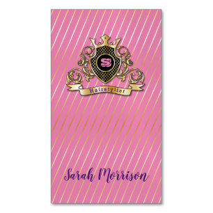 Elegenat Gold Monagram Fashioned Business card