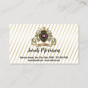 Elegenat Gold Monagram Fashioned Business Card