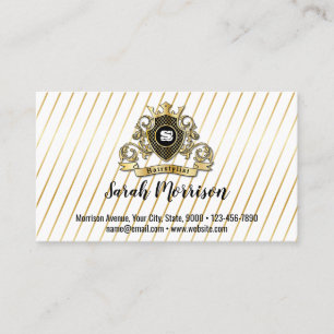 Elegenat Gold Monagram Fashioned Business Card