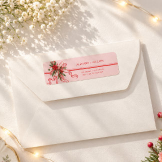 Elegent Floral Red & Pink Bow Ribbon Christmas