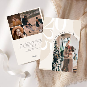 Elegent Happy New Year Arc Photo Unique 2027 Holiday Card