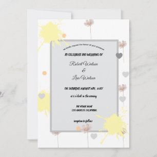 Elegent modren dazie flower invitation