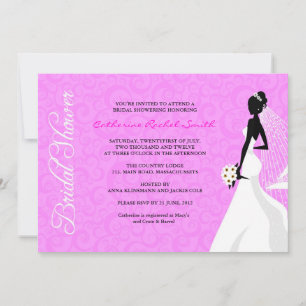 Elegent Silhouette Bridal Shower Invitation