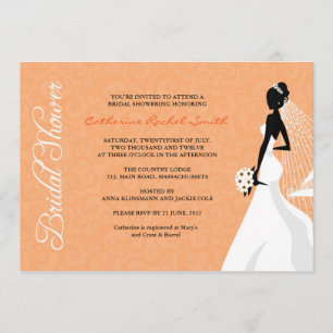 Elegent Silhouette Bridal Shower Invitation