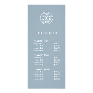 Elegent Simple Professional Logo Menu Price List