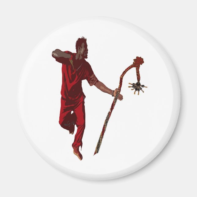 ELEGGUA DANCING BY LIZ LOZ MAGNET (Front)