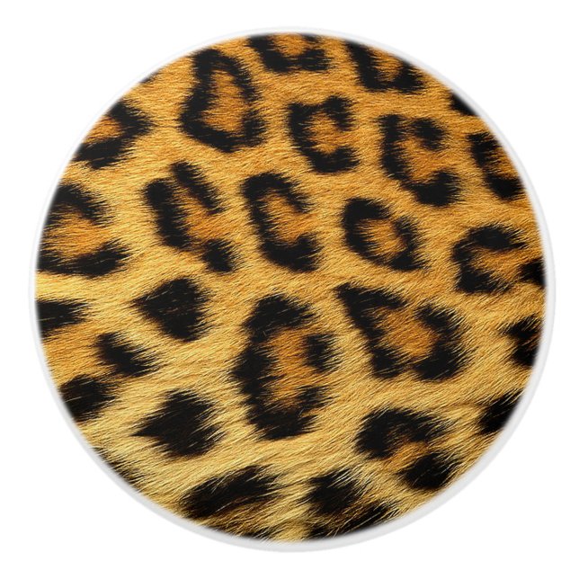 Elegnat Leopard Fur Skin - Rich Luxury Fashion Ceramic Knob (Front)