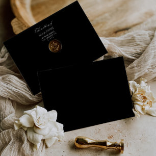 Elegnt Chic Light Grey Wedding Monogram Envelope