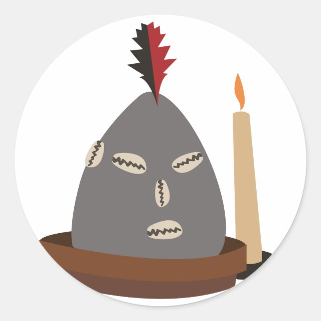 Elegua Statue Classic Round Sticker (Front)