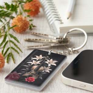 Elegy for a Fallen Song – Romantic Gothic Violin  Key Ring