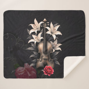 Elegy for a Fallen Song – Romantic Gothic Violin Sherpa Blanket