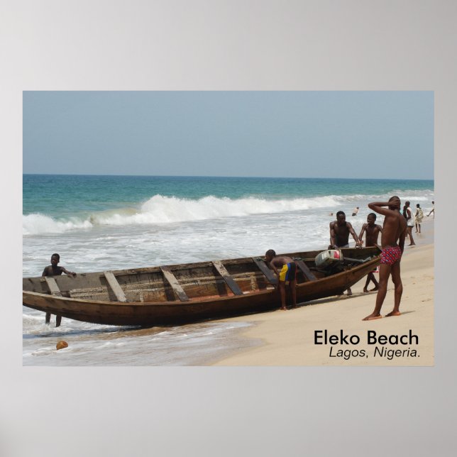 Eleko Beach, Lagos, Nigeria. Poster (Front)