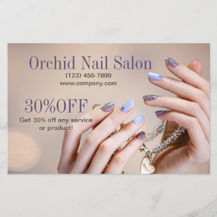 Elelgant Aesthetician SPA Nail Salon Price Lists Flyer