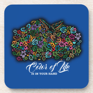 Elelgant Colour of Life Design Coaster