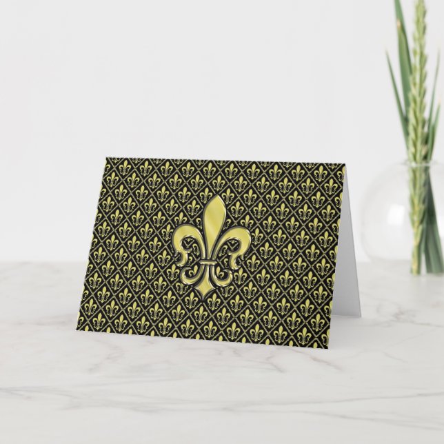 Elelgant Fleur de Lis Design Business Card (Front)