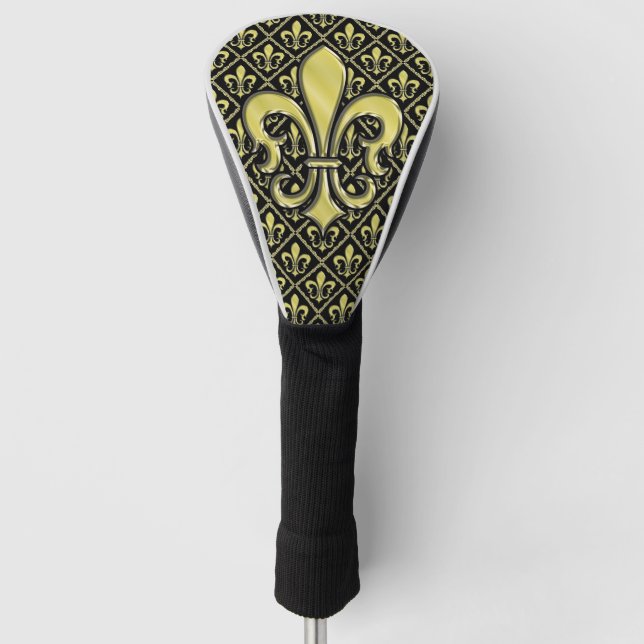 Elelgant Fleur de Lis Design Golf Head Golf Head Cover (Front)