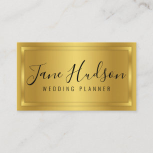 Elelgant Gold Simple Minimalist Editable Business Business Card