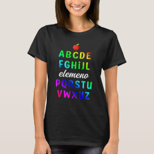 Elemeno Alphabet Preschool Kindergarten School Tea T-Shirt