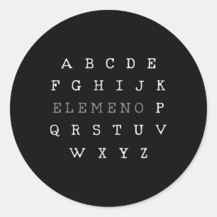 Elemeno English Teacher Gift  Classic Round Sticker