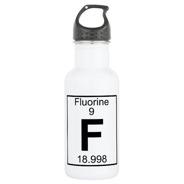Element 009 - F - Fluorine (Full) 532 Ml Water Bottle (Front)