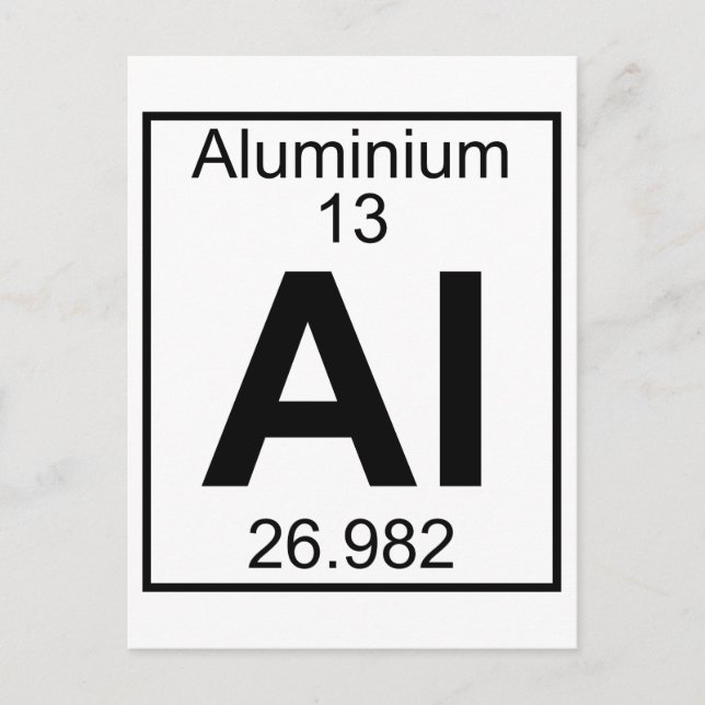 Element 013 - Al - Aluminium (Full) Postcard (Front)