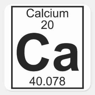 Element 020 - Ca - Calcium (Full) Square Sticker
