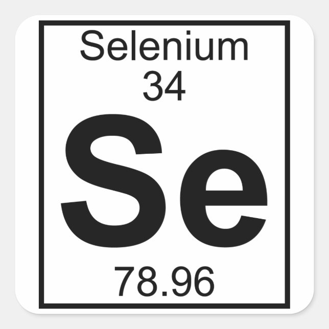 Element 034 - Se - Selenium (Full) Square Sticker (Front)