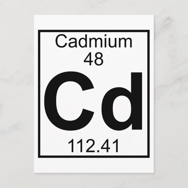 Element 048 - Cd - Cadmium (Full) Postcard (Front)