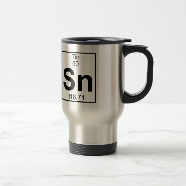 Element 050 - Sn - Tin (Full) Travel Mug (Right)