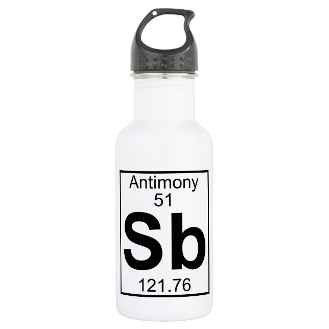 Element 051 - Sb - Antimony (Full) 532 Ml Water Bottle (Front)