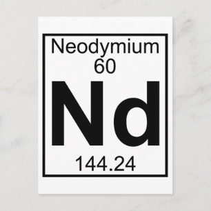 Element 060 - Nd - Neodymium (Full) Postcard