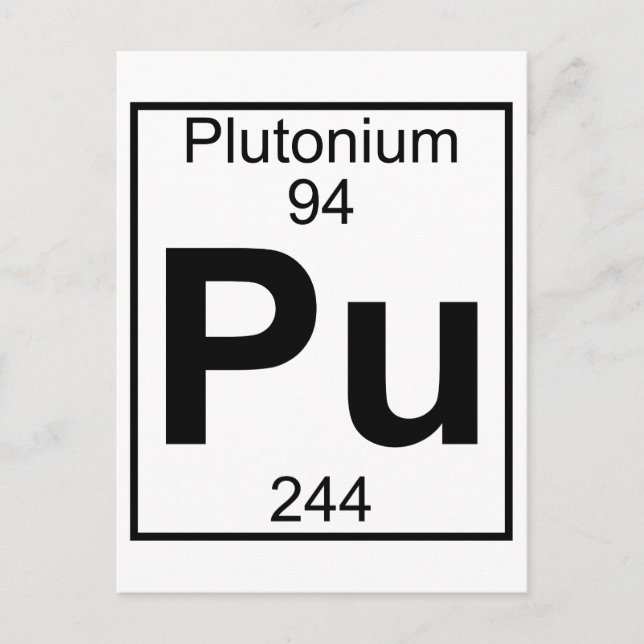 Element 094 - Pu - Plutonium (Full) Postcard (Front)