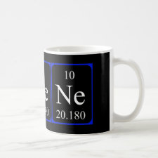 Neon periodic table mug