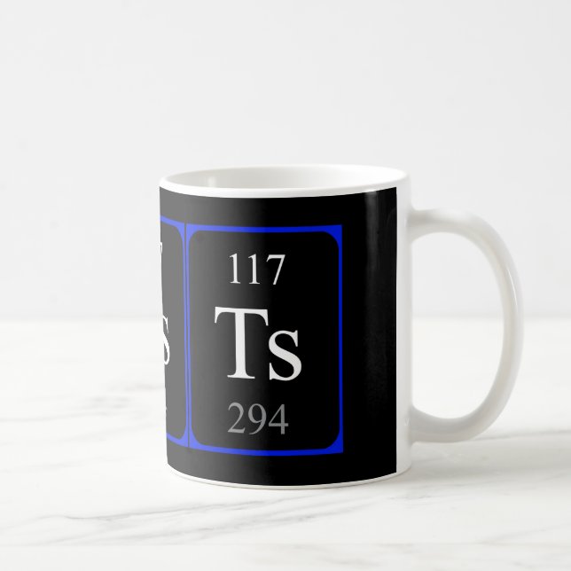 Element 117 mug - Tennessine black (Right)