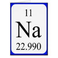 Element 11 card - Sodium white