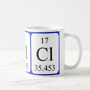 Element 17 white mug - Chlorine