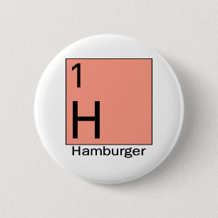 Element 1: Hamburger 6 Cm Round Badge