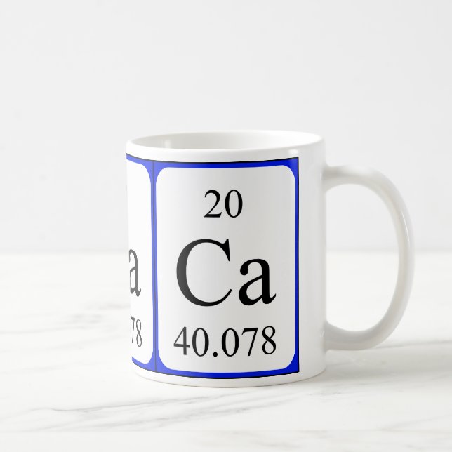 Element 20 white mug - Calcium (Right)